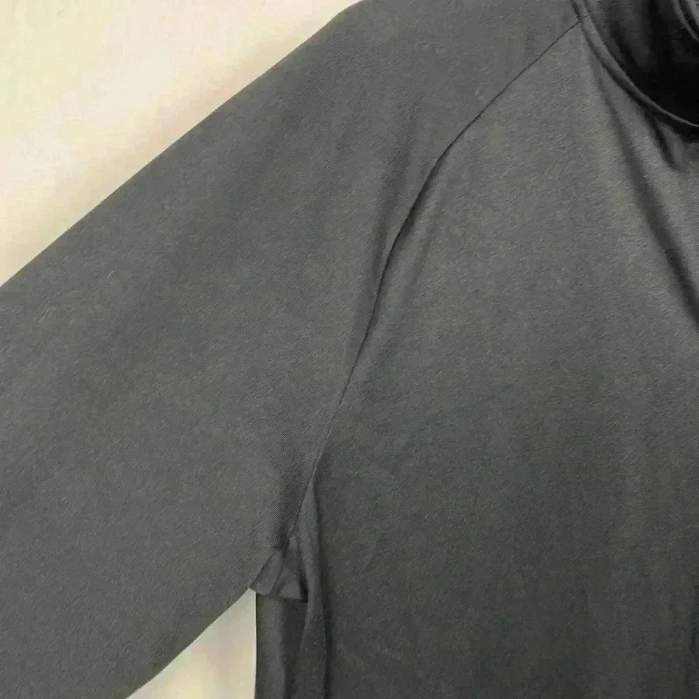 Under Armor Mens Lightweight Jacket Black L Tall 1/4 Zip Turtleneck Stretch EUC